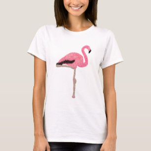 Glitter roze flamingo strand Kerstmis T-shirt