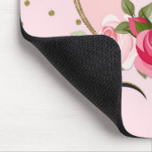 Glitter & Roze Floral Unicorn Trendy Muismat (Hoek)