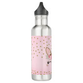 Glitter & Roze Floral Unicorn Trendy Waterfles (Links)