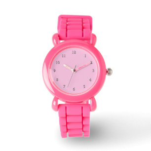 Glitter Roze Girly Horloge