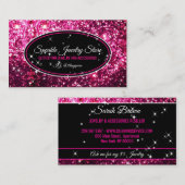 Glitter Roze Glans Glamour Starlust licht Visitekaartje (Voorkant / Achterkant)