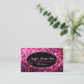 Glitter Roze Glans Glamour Starlust licht Visitekaartje (Staand voorkant)