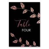 Glitter Roze Goud Lint Glam Zwart Kaart (Achterkant)