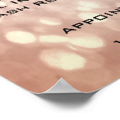 Glitter Roze Goud Make-up Ogen Wimpers Prijslijst Poster (Hoek)