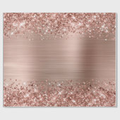 Glitter Roze Goud Nep Folie Cadeaupapier (Vlak)
