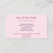 Glitter Roze Gradient Elegante nagelsalon schoonhe Visitekaartje (Achterkant)