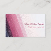 Glitter Roze Gradient Elegante nagelsalon schoonhe Visitekaartje (Voorkant)
