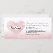 Glitter Roze Hart Lippen Make-up Artiest Cash (Achterkant)