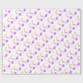 Glitter roze hoge hak schoenen cadeaupapier (Vlak)