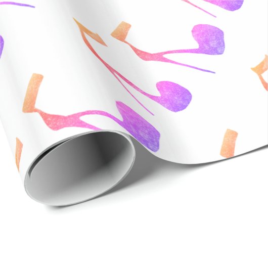 Glitter roze hoge hak schoenen cadeaupapier (Rol Hoek)