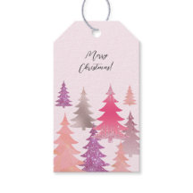 Glitter roze kerstboom patroon