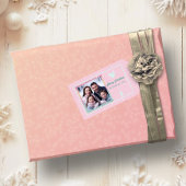  Glitter Roze Kerstcadeau Label Cadeaulabel