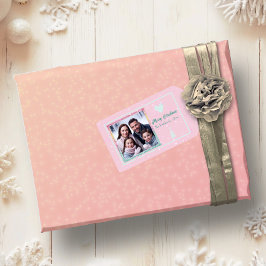  Glitter Roze Kerstcadeau Label Cadeaulabel