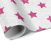 Glitter roze kleur Eenvoudig design cadeau Cadeaupapier (Rol Hoek)