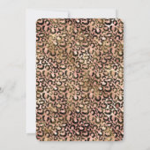 Glitter-roze luipaard Afdrukken Glitter op maat Kaart (Achterkant)