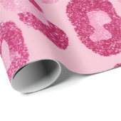 Glitter Roze Luipaard Patroon Cadeaupapier (Rol Hoek)