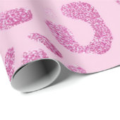 Glitter Roze Luipaard Patroon Cadeaupapier (Rol Hoek)