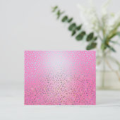 Glitter Roze Luipaardprint Briefkaart (Staand voorkant)