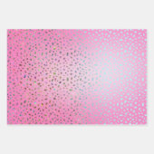 Glitter Roze Luipaardprint Inpakpapier Vel (Voorkant)