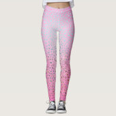 Glitter Roze Luipaardprint Leggings (Voorkant)