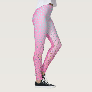 Glitter Roze Luipaardprint Leggings