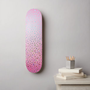 Glitter Roze Luipaardprint Persoonlijk Skateboard