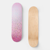 Glitter Roze Luipaardprint Persoonlijk Skateboard (Voorkant)