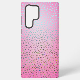 Glitter Roze Luipaardprint Samsung Galaxy Hoesje
