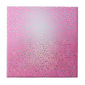 Glitter Roze Luipaardprint Tegeltje (Voorkant)