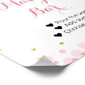 Glitter roze maan Waterverf Bloody Mary Bar Bord Poster (Hoek)