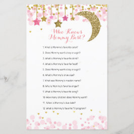 Glitter roze maan Waterverf die mama het beste ken