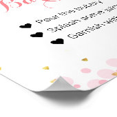 Glitter roze maan Waterverf Mimosa Bar Sign Poster (Hoek)