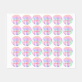 Glitter roze magische eenhoorn kleding labels (Vel)