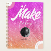 Glitter Roze Planner Boek Stijl Foto Sjabloon