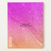 Glitter Roze Planner Boek Stijl Foto Sjabloon (Achterkant)