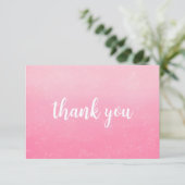 Glitter Roze Quinceñera Dankkaart Bedankkaart (Staand voorkant)