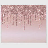 Glitter roze roze roodbruin cadeaupapier (Vlak)