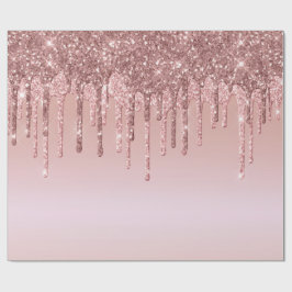 Glitter roze roze roodbruin cadeaupapier