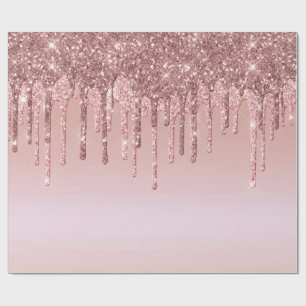Glitter roze roze roodbruin cadeaupapier