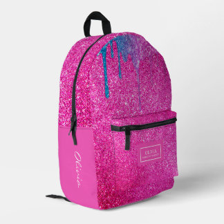 Glitter Roze Roze Vonken Bedrukte Rugzak