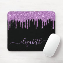 Glitter roze schijven zwart