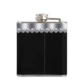 Glitter Roze Schoenen Roze en Zwart Heupfles (Achterkant)