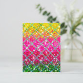 Glitter Roze Snakeskin Briefkaart (Staand voorkant)