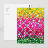 Glitter Roze Snakeskin Briefkaart (Voorkant / Achterkant)