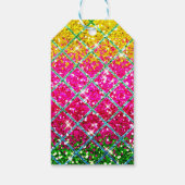 Glitter Roze Snakeskin Cadeaulabel (Achterkant)