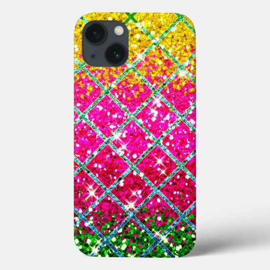 Glitter Roze Snakeskin Case-Mate iPhone Case (Achterkant)