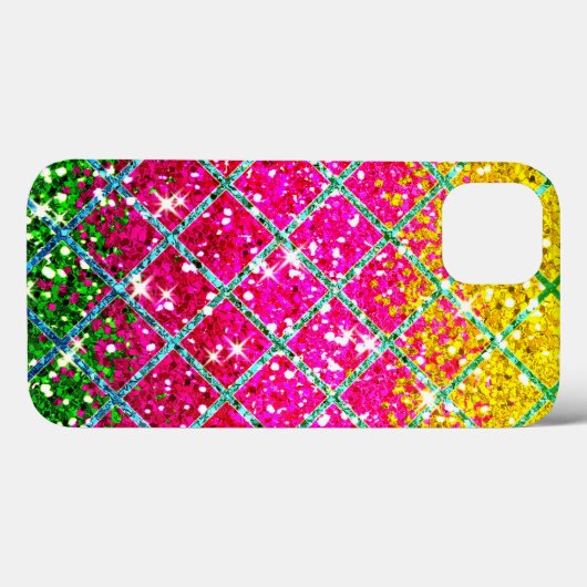 Glitter Roze Snakeskin Case-Mate iPhone Case (Achterkant (horizontaal))