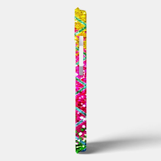 Glitter Roze Snakeskin Case-Mate iPhone Case (Achterkant / Links)