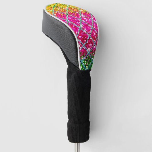 Glitter Roze Snakeskin Golfheadcover (Schuin)