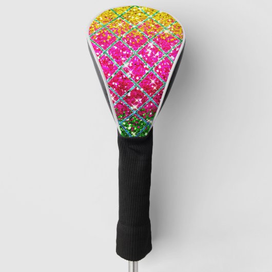 Glitter Roze Snakeskin Golfheadcover (Voorkant)